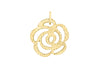 9ct Yellow Gold Diamond Cut Flower Pendant