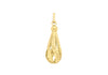 Sterling Silver 9mm x 25mm Diamond Cut Teardrop Pendant
