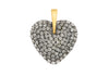 9ct Yellow Gold Black Crystal Heart Pendant