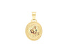 9ct Yellow Gold St Christopher Oval Satin Pendant
