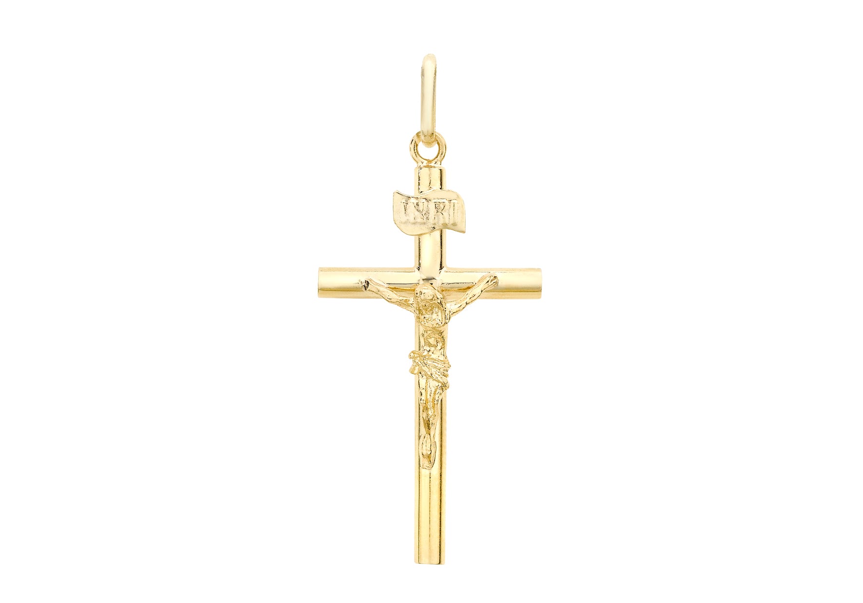 9ct Yellow Gold 16mm x 32mm Crucifix  Pendant