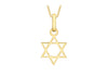 9ct Yellow Gold 9mm x 17mm 'Star of David' Pendant