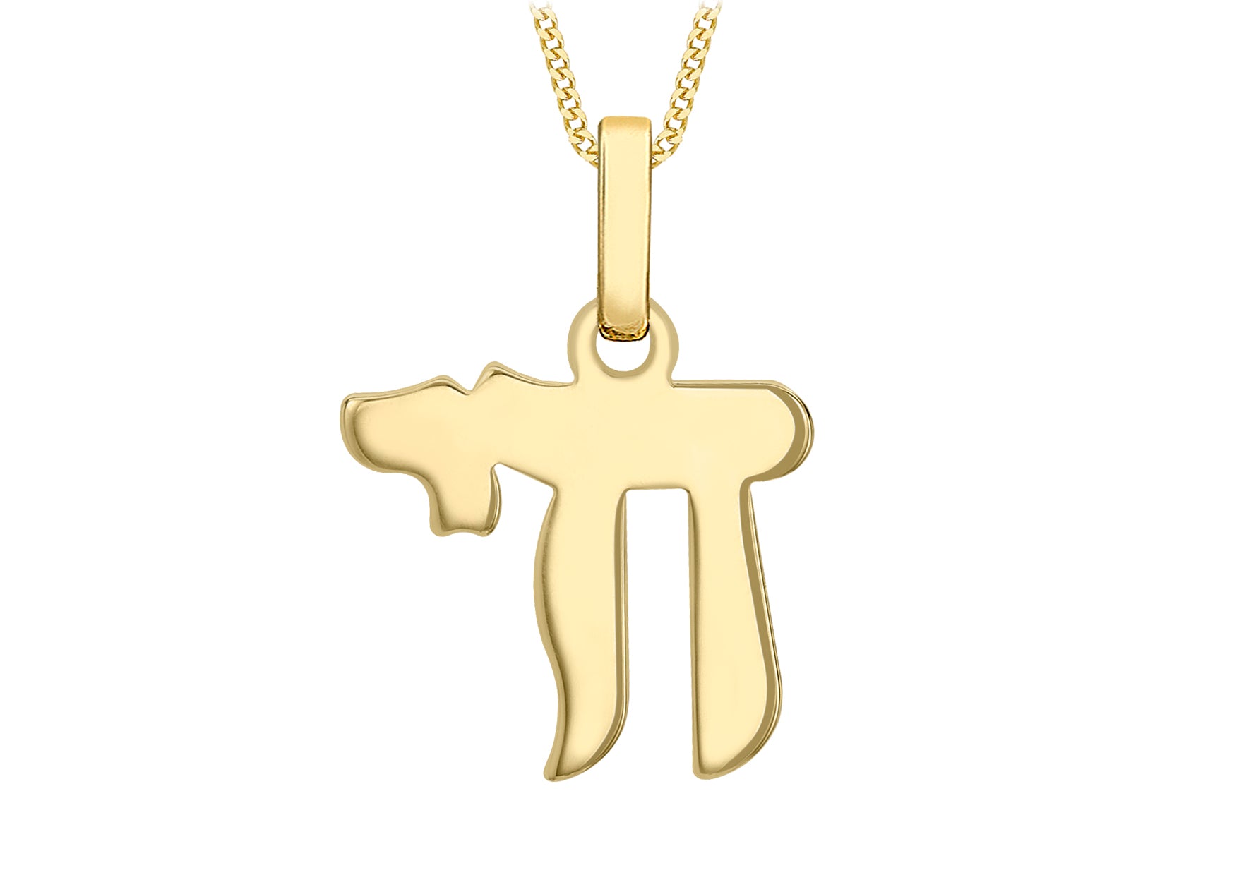 9ct Yellow Gold Hebrew 'Chai' Life Pendant
