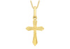 9ct Yellow Gold Diamond Cut Cross Pendant