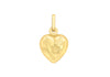9ct Yellow Gold 12mm x 20mm Engraved Flower Heart Locket Pendant