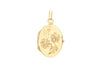 9ct Yellow Gold 17mm x 24mm Daisy-Detail Oval Locket