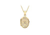 9ct Yellow Gold 16.5mm x 30mm Fabri-Baked Lattie Locket Pendant