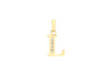 9ct Yellow Gold Zirconia  7mm x 12mm 'L' Initial Pendant