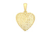 9ct Yellow Gold Diamond Cut Heart Pendant