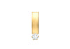 9ct Yellow Gold Zirconia  3mm urved Bar Pendant
