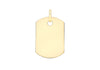 9ct Yellow Gold 22mm x 15mm Single Dog Tag Pendant