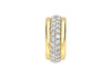 9ct Yellow Gold Zirconia  13.9mm Circle Pendant