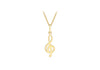9ct Yellow Gold 7.9mm x 26.2mm Treble lef Pendant