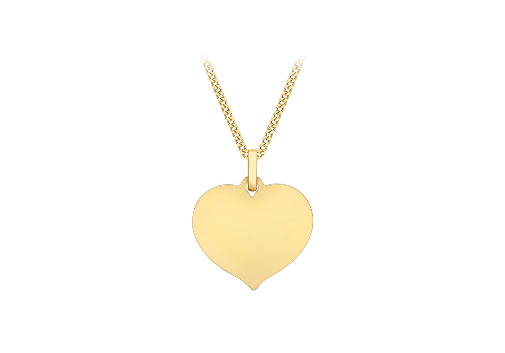 9ct Yellow Gold 17.9mm x 21.5mm Heart Pendant