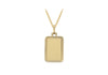 9ct Yellow Gold 12.7mm x 26mm Rope Edge Retangle Pendant