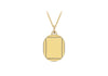 9ct Yellow Gold 16.7mm x 28.9mm Bevelled Edge Oval Pendant