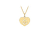 9ct Yellow Gold 16.7mm x 20mm Flower CutoCut Design Heart Pendant