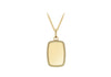 9ct Yellow Gold 12.8mm x 26.8mm Dotted Edge Rectangular Pendant