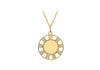 9ct Yellow Gold 20.2mm x 28mm CutoCut Dotted Diamond Cut Edge Round Pendant