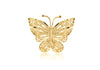 9ct Yellow Gold Ornate Filigree Butterfly Brooch