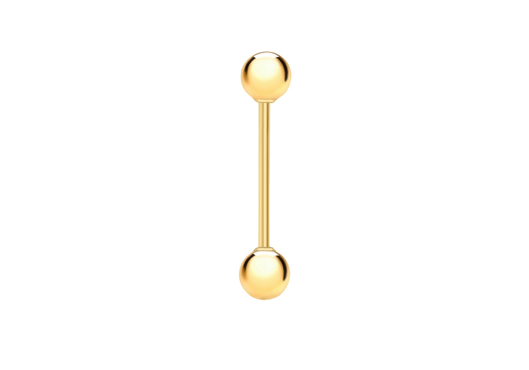 9ct Yellow Gold Ball Tongue Bar9