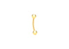 9ct Yellow Gold Curved Belly Bar Stud