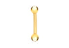 9ct Yellow Gold Curved Belly Bar Stud