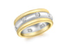 9ct 2-Colour Gold 0.50ct Diamond Set Wedding Ring