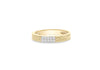 9ct Gold 0.10ct Diamond Paved Hammered Band Ring