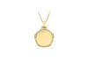 9ct Yellow Gold 24mm x 31.6mm Bow Edge Disc Pendant