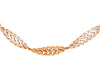 9ct Rose and White Gold Twist Curb Chain 41m/16"9