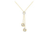 9ct 2-Colour Gold Drop Knot Necklace  43m/17"-46m/18"9