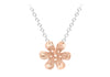 9ct 2-Colour Gold Flower Necklace