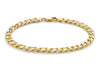 9ct Two-Tone Gold 200 Diamond Cut Curb Chain Bracelet