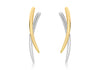 9ct 2-Colour Gold Crossover Earrings
