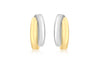 9ct 2-Colour Gold Crossover Stud Earrings