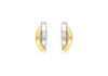 9ct 2-Colour Gold Half Crossover Earrings