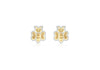 9ct 2-Colour Gold Bumble Bee Stud Earrings