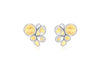 9ct 2-Colour Gold Dragonfly Stud Earrings