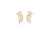 9ct 2-Colour Gold Seahorse Stud Earrings
