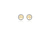 9ct 2-Tone Gold Zirconia  8.3mm 'Tree of Life' Stud Earrings