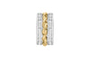 9ct 2-Colour Gold Zirconia  Twined Triple Ring Pendant