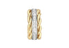 9ct 2-Colour Gold Zirconia  Twisted Circle Pendant