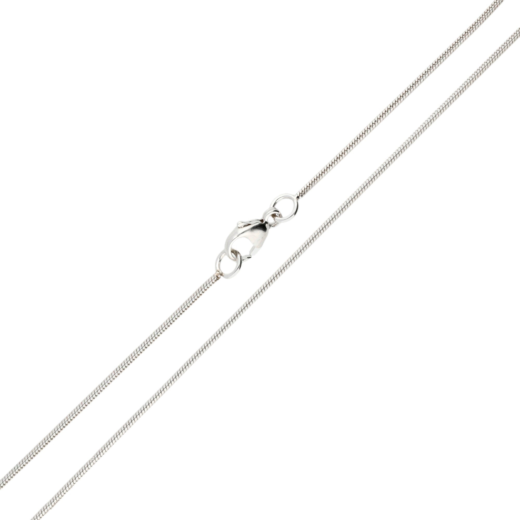18ct White Gold Slim Shiny Snake Chain