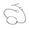 Link Bracelet Hand-Set With A Diamond Accent