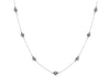 9ct White Gold Pearl and Snake Chain Necklace  46m/18"9