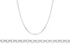 9ct White Gold 65 Round Belcher  Chain 41m/16"9