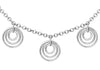 9ct White Gold Multi Circle Drop Belcher  Chain Necklace  46m/18"9