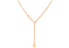 9ct Rose Gold 25 Adjustable Heart Slider Spiga Chain 56m/22"9