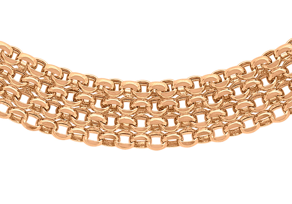 9ct Rose Gold 36 Garibaldi Chain 43m/17"9